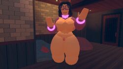 big_breasts black_hair cat_ears female glasses huge_breasts plump pussy rec_room recroom recroom-nsfw tagme thick thick_hips thick_thighs vr wide_hips