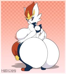 2d anthro ass_bigger_than_head ass_focus cinderace female female_cinderace furry generation_8_pokemon hexami huge_ass jhbms lagomorph nintendo pokémon_(species) pokemon