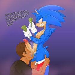 anthro archie_comics ball_suck balls bodily_fluids bodypaint dialogue duo gay genitals hi_res human jackofak male male/male mammal nipples oral penis pubes scourge_the_hedgehog sega sex sonic_(series) sonic_the_hedgehog_(archie) sonic_the_hedgehog_(comics) sonic_the_hedgehog_(series) sucking sweat