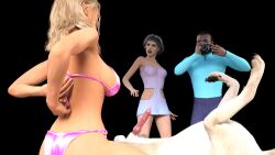 3d angry_female animal_genitalia bed big_breasts big_penis black_background blonde_hair blue_eyes canine canine_penis coercion daz_studio dominant_female erection forced hannah_palmer jollybizz lingerie manager modeling onlyfans onlyfans_model photo_shoot pink_panties pornography shocked_expression skinny slim_waist submissive_female surprised swimsuit taking_clothes_off yelling zoophilia