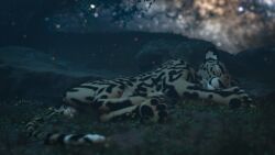 3d_(artwork) animal_genitalia balls cheetah closed_eyes digital_media_(artwork) felid feline feline_sheath feral fully_sheathed genitals grass lying male mammal on_side outside plant ruark sheath solo