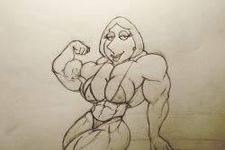 abs biceps big_breasts big_muscles bikini breasts dr-robert420 family_guy female huge_breasts huge_muscles large_breasts large_muscles lois_griffin muscles muscular muscular_female pecs