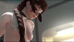 1boy 1boy1girl 1girls 3d animated ass blizzard_entertainment bouncing_breasts breasts brown_hair choker cowgirl_position d.va female_on_top korean male male/female male_pov naked_thighhighs nipples no_sound nude nuttycravat overwatch overwatch_2 pov riding riding_penis sex small_breasts solo_focus spread_legs straddling thighhighs vaginal_penetration vaginal_sex video