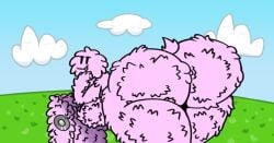 battle_for_dream_island big_ass big_breasts breasts bubble_butt huge_ass interspecies lewdyoshyboy object_shows puffball_(bfdi) puffball_speaker_box_(bfdi)