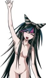 accurate_art_style cheeeeeeeeeeeeen completely_nude danganronpa danganronpa_2:_goodbye_despair female female_focus female_only light-skinned_female light_skin mioda_ibuki naked naked_female nipples nude nude_female pale-skinned_female pale_skin pussy sprite_edit transparent_background