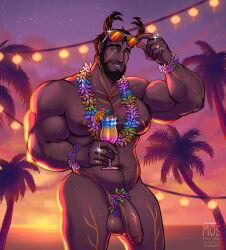 1boy abs balls bara beach beard biceps big_penis bracelet brown_hair chest chest_hair cock_ring cockroach cockroach_humanoid dad_bod floral_print flower flower_bracelet flower_necklace gay gay_male hairy hairy_arms hairy_belly hairy_chest hairy_legs hairy_male horn horns huge_balls huge_cock humanoid long_penis mail_order_superhero male male/male male_focus male_only muscle muscle_tone muscles muscular muscular_arms muscular_ass muscular_back muscular_legs muscular_male muscular_thighs necklace nipples outdoors outside pecs pectorals penis public ring rings sunglasses sunglasses_on_head tan_body tattoo tattoo_on_chest tattoo_on_legs tattoos thick thick_ass thick_legs thick_thighs thong veiny_penis yellow_eyes