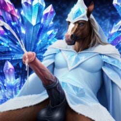 1anthro 1boy 1male 1man ai_generated animal_genitalia animal_penis anthro balls ballsack big_penis brown_fur clothed clothing cock costume cum cumshot dick equine equine_balls equine_genitalia equine_penis excessive_cum furry gay horse horse_cock horse_penis horseballs horsecock male male_focus male_only masturbation nuts nutsack orgasm penis scrotum solo testicles wizard