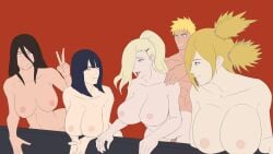 1boy 4girls ahe_gao arm_support bent_over big_breasts blonde_hair boruto:_naruto_next_generations bouncing_breasts breasts brother_in_law_and_sister_in_law brown_hair completely_nude cuckquean group group_sex harem huge_breasts husband_and_wife hyuuga_hanabi hyuuga_hinata ino_yamanaka jealous long_hair looking_at_another looking_at_partner mature mature_female milf multiple_girls naruto naruto_(series) nude ponytail pouting short_hair sisters standing standing_sex swingers teasing temari tenshin-ta tied_hair uzumaki_naruto voluptuous waiting waiting_for_turn yamanaka_ino