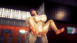 3d ayane_(doa) big_breasts big_penis corruption crossover dead_or_alive eastern_and_western_character god_of_war kratos kunoichi ninja_gaiden purple_hair rape red_eyes sex sfm yujakin