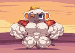 animal_crossing_new_horizons bodybuilder crimsonrabbit furry male male_only muscles muscular muscular_arms muscular_male muscular_thighs shortstack