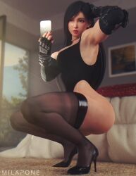 tifa lockhart from final fantasy by milapone