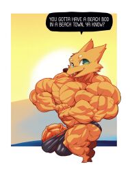 big_cock big_penis bodybuilder bulge cock crimsonrabbit furry huge_bulge huge_cock huge_cock male male_only muscles muscular muscular_arms muscular_male muscular_thighs penis shortstack