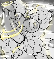 balls barefoot bodybuilder colossalmusclegod feet hyper hyper_balls hyper_cock hyper_genitalia hyper_penis hyper_testicles male male_only muscles muscular muscular_arms muscular_male muscular_thighs penis testicles