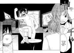 canon caught caught_masturbating headphones manga monochrome nhk_ni_youkoso! nude pornography sweat tatsuhiro_satou translated walk-in welcome_to_the_nhk