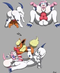 2025 absol absurd_res anal anal_sex animal_genitalia anus ass backsack balls big_butt big_penis blue_eyes blue_sclera blush bodily_fluids braided_hair canid canine chest_tuft cum eeveelution fangs fellatio female feral flareon fur generation_1_pokemon generation_3_pokemon generation_6_pokemon genital_fluids genitals green_eyes group group_sex hair hi_res holding_both_legs huge_cock humanoid_genitalia licking looking_at_butt looking_at_genitalia looking_pleasured lying majika male male/female mammal masturbation multiple_scenes neck_tuft nintendo on_back open_mouth oral orange_body orange_fur penetration penile penis penis_lick pink_body pink_fur pokemon pokemon_(species) raised_tail saliva saliva_on_tongue saliva_string sex simple_background size_difference smaller_female smaller_penetrated sound_effects sylveon tail teeth tongue translucent trio tuft vaginal_fluids vulva white_body white_eyes white_fur white_hair white_sclera yellow_body yellow_fur