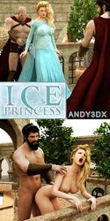 1girls 2boys 300 ancient_greece andy3dx bent_over blonde_hair breasts comic crossover disney dress elsa_(frozen) female frozen_(film) human human_only king leonidas light-skinned_female light-skinned_male light_skin male nipples outdoor outdoors princess queen rape royalty spartan standing straight