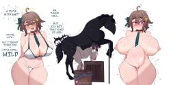 1girls ass big_ass big_belly bikini bradleyfun? breasts brown_hair cum cumflated_belly cumflation happy happy_sex horse huge_breasts japanese japanese_female meica micro_bikini rejection sex twitch virtual_youtuber vtuber youtube zoophilia