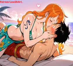 luffy from one piece by lewdaiart