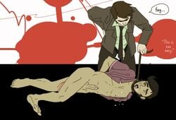 bondage color coyote_smith dan_smith forced_yaoi gay killer34 killer7 male male_only rape suda_51 yaoi