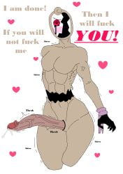 aggressive big_penis claws crying crying_with_eyes_open dandy's_world dandys_world deformed femboy glisten glisten_(dandy's_world) hate_fuck hatefucking hips ichor long_penis male muscles muscular naked nudity penis rage red_eyes ripped_clothing srluscien thick_penis toned toned_body toned_male twisted_(dandy's_world) twisted_glisten_(dandy's_world) wide_hips