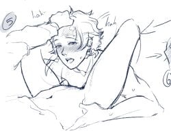 cunnilingus cuntboy demon_slayer femboy horny intersex kimetsu_no_yaiba male muichiro_tokitou tanjiro_kamado tongue