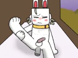 2boys 4:3 absurd_res anal anal_penetration anthro bed blush disembodied_penis first_porn_of_character furniture genitals hi_res huge_filesize kero_pitopento lagomorph leg_grab leporid male male/male mammal oc penetration penis rabbit sex sillyartist6339 thigh_grab vein veiny_penis youtuber