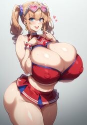1girls ai_generated akane_nanao akane_wa_tsumare_somerareru ass big_ass big_breasts big_thighs blonde_wig blush breasts breasts_bigger_than_head busty cheerleader_uniform cleavage cleavage_cutout curvy enormous_ass enormous_breasts fat_ass female giant_ass giant_breasts gigantic_ass gigantic_breasts gigantic_thighs heart-shaped_eyewear heart-shaped_sunglasses heart_cutout huge_ass huge_breasts huge_thighs large_ass large_breasts large_thighs massive_ass massive_breasts massive_thighs navel nipples_visible_through_clothing sunglasses sunglasses_on_head thick_ass thick_thighs thighs twintails twistedentity voluptuous wide_hips wide_thighs wig