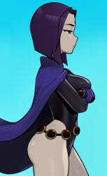 1girls big_breasts breasts curvaceous curvy curvy_female dc dc_comics female female_focus female_only loodncrood pale-skinned_female pale_skin raven_(dc) solo solo_female solo_focus teen_titans