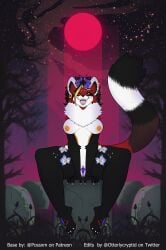 absurd_res ailurid anthro breasts cemetery cheek_tuft claws clitoris clitoris_piercing complex_markings dragon ear_chain ear_piercing ear_ring ear_stud ear_tuft eye_markings eye_scar eyeliner facial_scar facial_tuft fangs feet female fluffy fluffy_hair fluffy_tail genital_piercing genitals guiche_piercing hair halloween happy hi_res holidays horn hybrid inner_ear_fluff jewelry leg_markings lucy_(og_scorpio) makeup mammal markings moon mythological_creature mythological_scalie mythology neck_tuft night nipples otterlycryptid pawpads paws piercing playful presenting presenting_pussy presenting_vulva pussy raised_tail red_moon red_panda ring_piercing scalie scar sitting sky smile solo spread_legs spreading star starry_sky tail teeth thick_thighs thighs_spread toe_claws tombstone tongue tongue_piercing tuft vulva