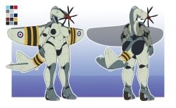 aeromorph aircraft airplane anthro areola ass back_wings belly big_areola big_butt big_nipples breasts cockpit color_swatch curvy_figure digital_media_(artwork) female fin front_view genitals grey_body hi_res living_aircraft living_machine living_vehicle machine metallic_body model_sheet multiple_images navel ndragon3 nipples not_furry nude nude_anthro nude_female propeller pussy rear_view simple_background solo standing tail thick_thighs vehicle voluptuous vulva wheel wheel_feet wide_hips wings