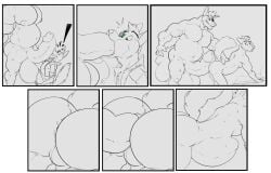 4_fingers 6_panel_comic anal anal_sex and_on_partner's_back anthro anthro_on_anthro anthro_penetrated anthro_penetrating anthro_penetrating_anthro anus areola ass backsack balls bara barazoku belly bent_over biceps big_areola big_balls big_belly big_muscles big_nipples big_pecs big_penis biped black_border bodily_fluids border canid canine canis claws clothed clothed_anthro clothed_male clothing comic digital_drawing_(artwork) digital_media_(artwork) duo erection exclamation_point eye_patch eye_patch_only eyebrows eyewear fellatio finger_claws fingers flying_sweatdrops foreskin fox fox_mccloud from_behind_position fur gay genital_fluids genitals glans green_eyes grin hair hand_on_another's_back hand_on_back hewge hi_res hot_dogging huge_balls huge_cock huge_muscles humanoid_genitalia humanoid_hands humanoid_penis hyper hyper_balls hyper_genitalia hyper_penis jacket large_insertion larger_anthro larger_male looking_at_another looking_at_another's_penis looking_at_partner looking_back looking_back_at_another looking_back_at_partner looking_down looking_down_at_partner male male/male male_anthro male_penetrated male_penetrating male_penetrating_male mammal monochrome musclegut muscular muscular_anthro muscular_arms muscular_male navel neck_bulge nintendo nipples nude nude_anthro nude_male open_mouth oral overweight overweight_anthro overweight_male pecs penetration penile penile_penetration penis penis_in_ass penis_in_face penis_in_mouth perineum precum purple_eyes quads raised_tail retracted_foreskin rolled_up_sleeves scouter sex shaft_divide short_hair simple_background size_difference smaller_anthro smaller_male smaller_penetrated smile smiling_at_another spot_color standing star_fox stomach_bulge stubble sweat sweatdrop tail teeth tongue tongue_out topwear triceps vein veiny_muscles whisker_spots wolf wolf_o'donnell