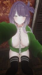 1girls big_breasts blush breasts chains female hoodie silentium1620 silya tagme vrchat vrchat_avatar