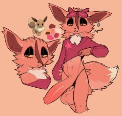 anthro anthro_male anthro_only arm_tuft balls bare_shoulders big_balls big_penis blindfold brown_body brown_fur canid canine clothing coffaebeans color_swatch eevee erection eye_bags eyeliner eyemask eyeshadow eyewear femboy fur furry furry_male furry_only generation_1_pokemon genitals hair hi_res huge_cock humanoid_genitalia humanoid_penis makeup male male_only male_pokemon mammal markings mask nintendo penis pokemon pokemon_(species) remi_(coffaebeans) shoulder_tuft simple_background sleep_mask slim solo solo_male speckled_body spots spotted_body stitch_(sewing) sweater tail text tired tired_eyes topwear tuft unimpressed