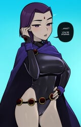 1girls big_breasts breasts curvaceous curvy curvy_female dc dc_comics female female_focus female_only loodncrood pale-skinned_female pale_skin raven_(dc) solo solo_female solo_focus teen_titans