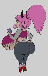 big_ass cow_girl guayo horns huge_ass huge_breasts hyper_breasts jackie_moo leggings pink_hair shortstack tagme