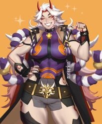 arataki itto from genshin impact by manya kun