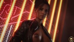 1girls 3d blender breasts cyberpunk_2077 female ferdinand_(artist) outfit panam_palmer piercing