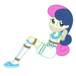 bon_bon_(eg) bondage bound_and_gagged damsel_in_distress equestria_girls kidnapped my_little_pony solo sweetie_drops tied_up