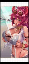 boobjob dragon_girl_(project_qt) nutaku paizuri penis_between_breasts project_qt summer_ladies_(project_qt)