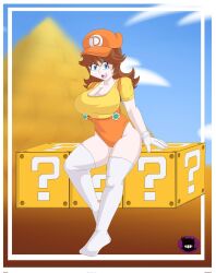 1girls dessert female mario_(series) nintendo outdoors princess_daisy ynrs ynrs5