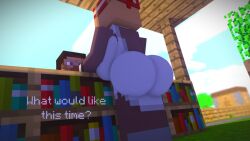 ass big_ass big_breasts big_butt breasts minecraft mystic100 round_ass round_butt steve_(minecraft) villager_(minecraft)