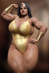 1girls 3d 3d_(artwork) abs big_breasts busty cameltoe curvy dc dc_comics female female_only flexing_bicep heroine hourglass_figure huge_breasts large_breasts leotard muscles muscular muscular_female one-piece_swimsuit pose posing rangmover seductive seductive_look solo superheroine tagme thick thick_ass thick_thighs thong_leotard tiara wide_hips wonder_woman wonder_woman_(series)