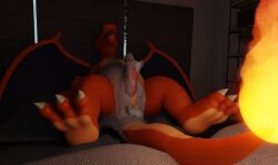 3d animated bodily_fluids charizard cum cum_on_own_belly cum_on_self digital_art digital_media feral finger_in_ass gay generation_1_pokemon genital_fluids genitals hi_res huge_filesize looking_pleasured lying male male_focus male_only masturbation nintendo no_sound on_back orgasm penis pokemon pokemon_(species) roxaszy98 slit solo tagme video