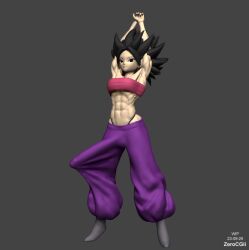 3d 3d_(artwork) abs armpits big_penis black_eyes black_hair caulifla color colored dragon_ball dragon_ball_super futa_only futanari grey_background huge_cock large_penis long_penis looking_at_viewer muscles muscular_futanari muscular_woman obliques penis_under_clothes saiyan self_upload semi-erect serratus_anterior solo solo_futa spiky_hair stretching thin_waist wip work_in_progress zbrush zerocgii