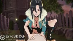 1boy 1girls 3d animated black_hair breasts breasts_out choker cowgirl_position cum cum_in_pussy cum_inside dragussy eyro3dcg female female_focus fire_emblem fire_emblem_engage girl_on_top looking_at_viewer male male_pov medium_breasts nel_(fire_emblem) night nintendo nipples open_mouth outdoors pantyhose phosphorusva pov pussy_juice red_eyes sex short_hair smile solo_focus sound straddling sunset torn_clothes tree vaginal_penetration video