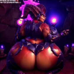 4k ai_generated ass ass bbw belly big_ass big_breasts big_butt breasts butt_focus curvaceous curvy curvy_body curvy_female curvy_figure darksiders darksiders_genesis demon demon_girl demon_horns dis_(darksiders) fat female female_focus game_character highres huge_hips leggings matronai_(artist) navel nude nude_female patreon_username pinup pussy stable_diffusion thick thick_ass thick_hips thick_legs thick_thighs twitter_username vagina wide_hips