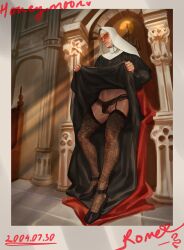 1boy albert_wesker clitoris cuntboy francishsie human intersex large_clitoris lingerie nun_outfit pussy resident_evil tagme