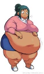 belly belly_bulge big_ass big_belly big_butt boku_no_hero_academia breasts breasts butt_crack chubby chubby_cheeks chubby_female curvy dark_skin edit edited editor_shiftyshades fapolantern fat fat_ass fat_belly fat_butt fat_rolls fat_thighs fat_woman female huge_belly inko_midoriya large_belly morbidly_obese morbidly_obese_female my_hero_academia obese_female overweight overweight_female ssbbw thick third-party_edit