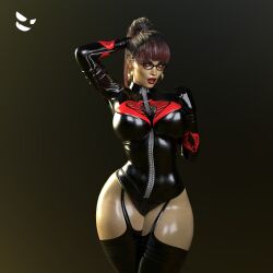 1girls 3d apex_legends ass baroness_(g.i._joe) big_ass big_breasts black_hair breasts cleavage cobra_(g.i._joe) cosplay dark-skinned_female female female_only g.i._joe gm_studios loba loba_(apex_legends) long_hair looking_at_viewer massive_ass red_hair respawn_entertainment solo_female tattoo thick_thighs thighhighs wide_hips