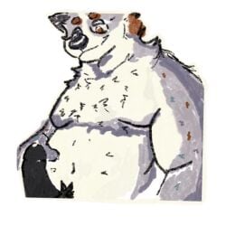 anthro bear bodily_fluids canid canine canis cum erection genital_fluids genitals hybrid jazzynsfw male mammal nude penis solo wolf wolfdog wuskyjazzy